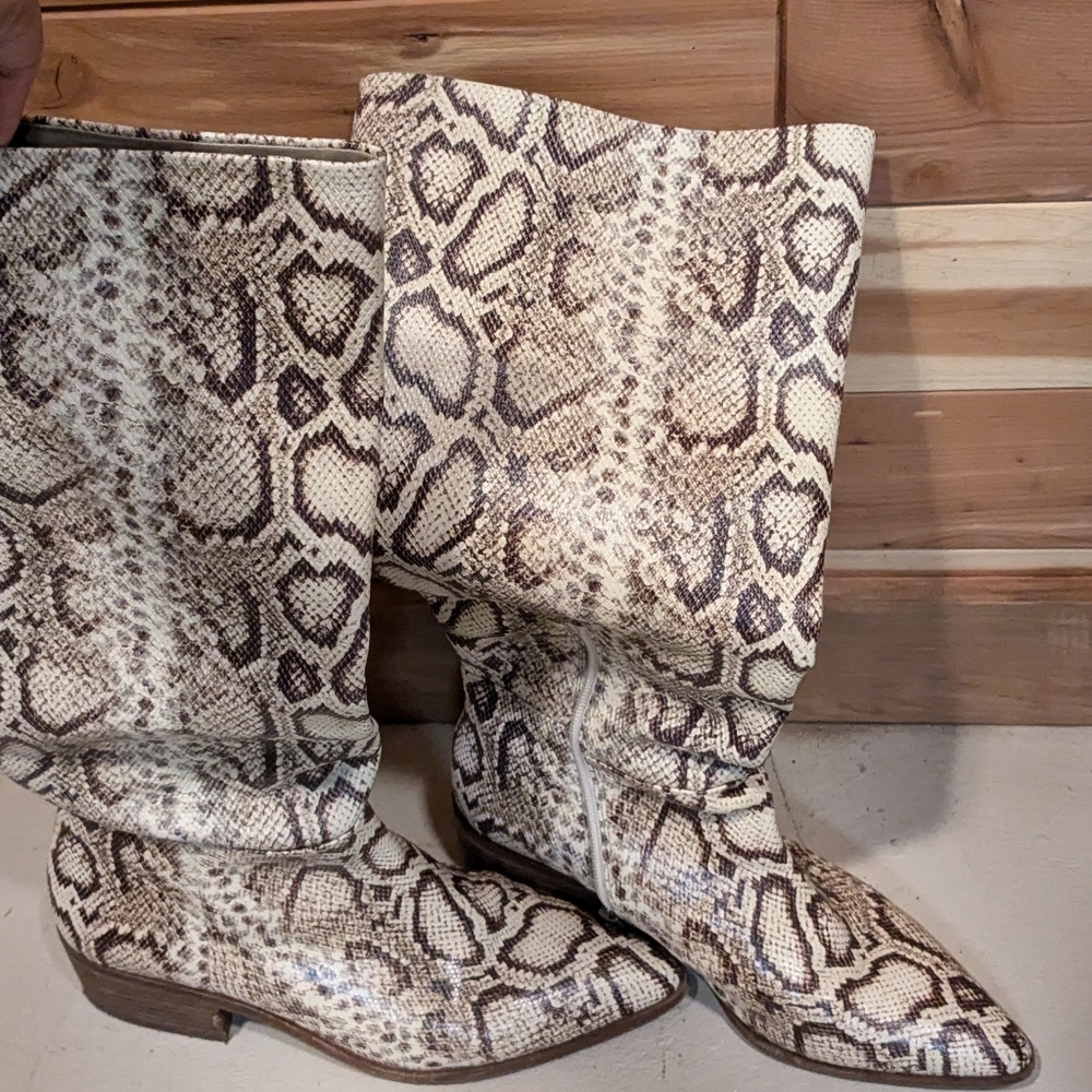 Franco Starto Snake Print Boots